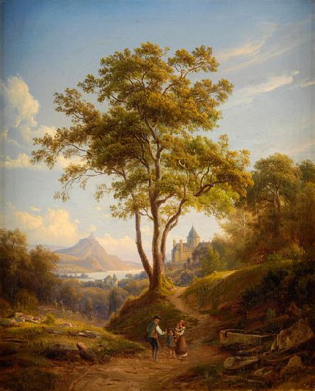 Julius Lange Am Rhein bei Nonnenwerth France oil painting art